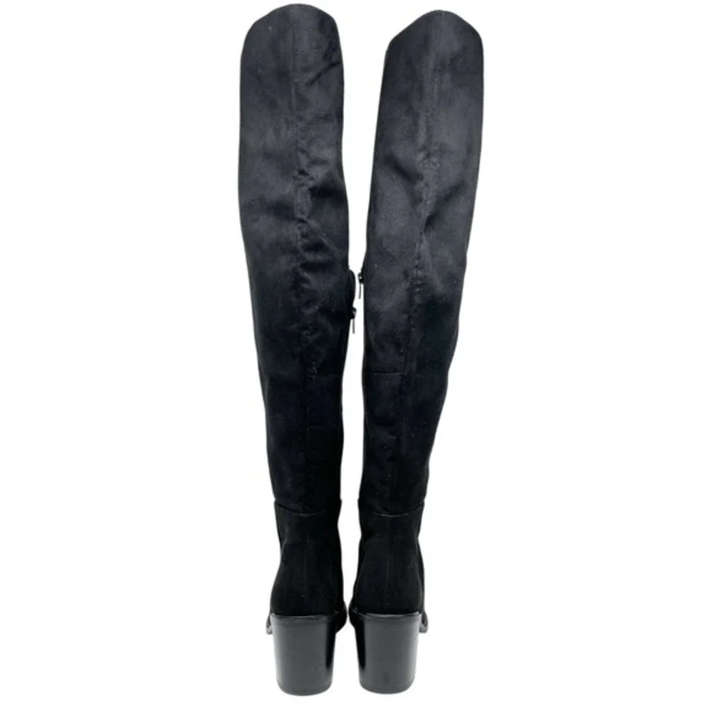 Seychelles Women's Over The‎ Knee Heeled Boots Black Suede Size 10